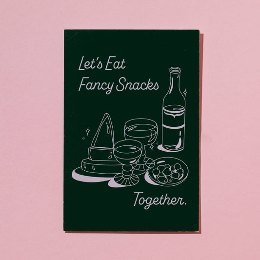 Let's Eat Fancy Snacks Invitation / Greeting Card | Mel Andrel (ME)