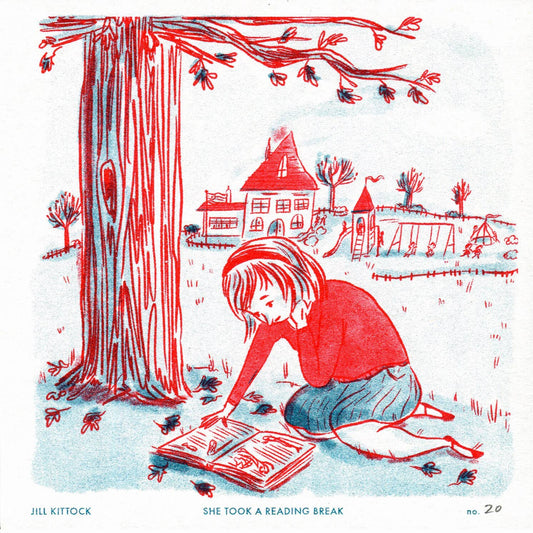 She Took A Reading Break Small Print | Jill Kittock (MN)