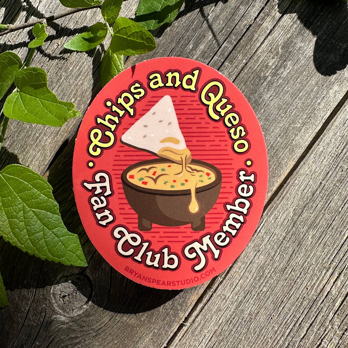 Chips & Queso Fan Club Sticker | Bryan Spear Studio (TX)