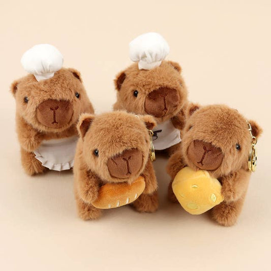 Café Bakery Capybara Plush Keychain Bag Charm (KOR)