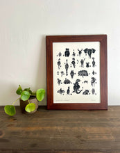 Load image into Gallery viewer, Animal Butt Alphabet Linocut Print | Ellen Orchard (TX)