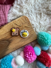Load image into Gallery viewer, Brunch Earrings | Egg and Toast | Larry's Waffle Shop (SC)