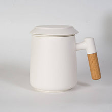Load image into Gallery viewer, 15oz Tea Mug with Lid and Infuser | White