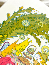 Load image into Gallery viewer, Doggy Tea Party Risograph Print | Natalie Andrewson (CA)