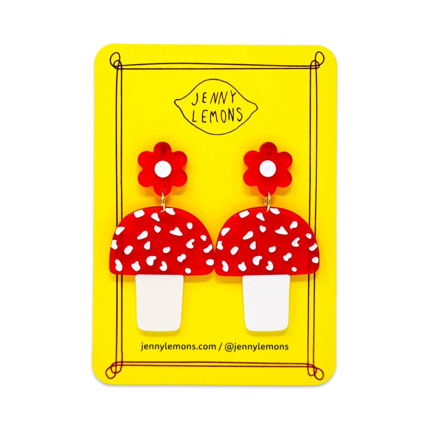 Mushrooms and Flowers Earrings | Jenny Lemons (CA)