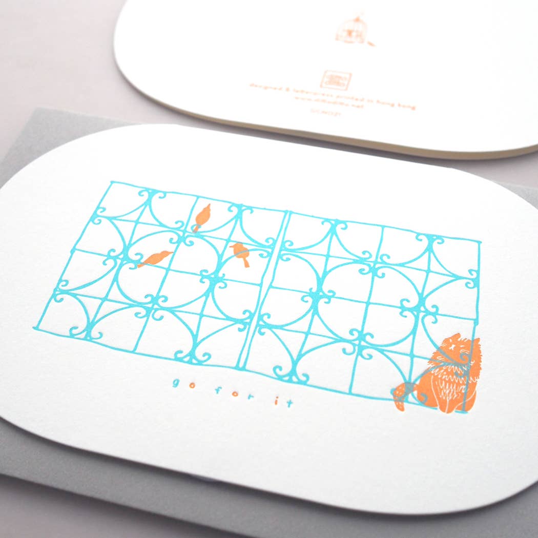 Go For It Window Letterpress Card | ditto ditto (HK)