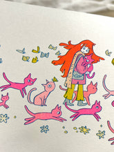 Load image into Gallery viewer, Cat Parade Riso Print | Natalie Andrewson (CA)