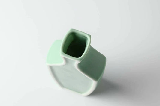 Ceramic Framed Flower Vase | Turquoise | Oda Pottery (Japan)