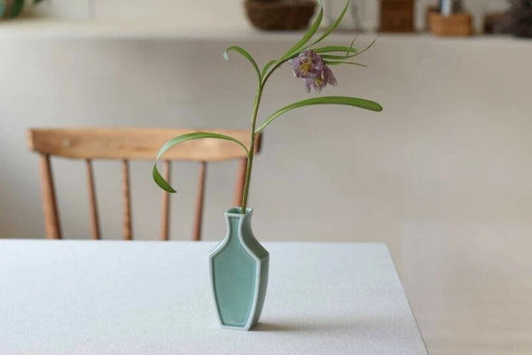 Ceramic Framed Flower Vase | Turquoise | Oda Pottery (Japan)
