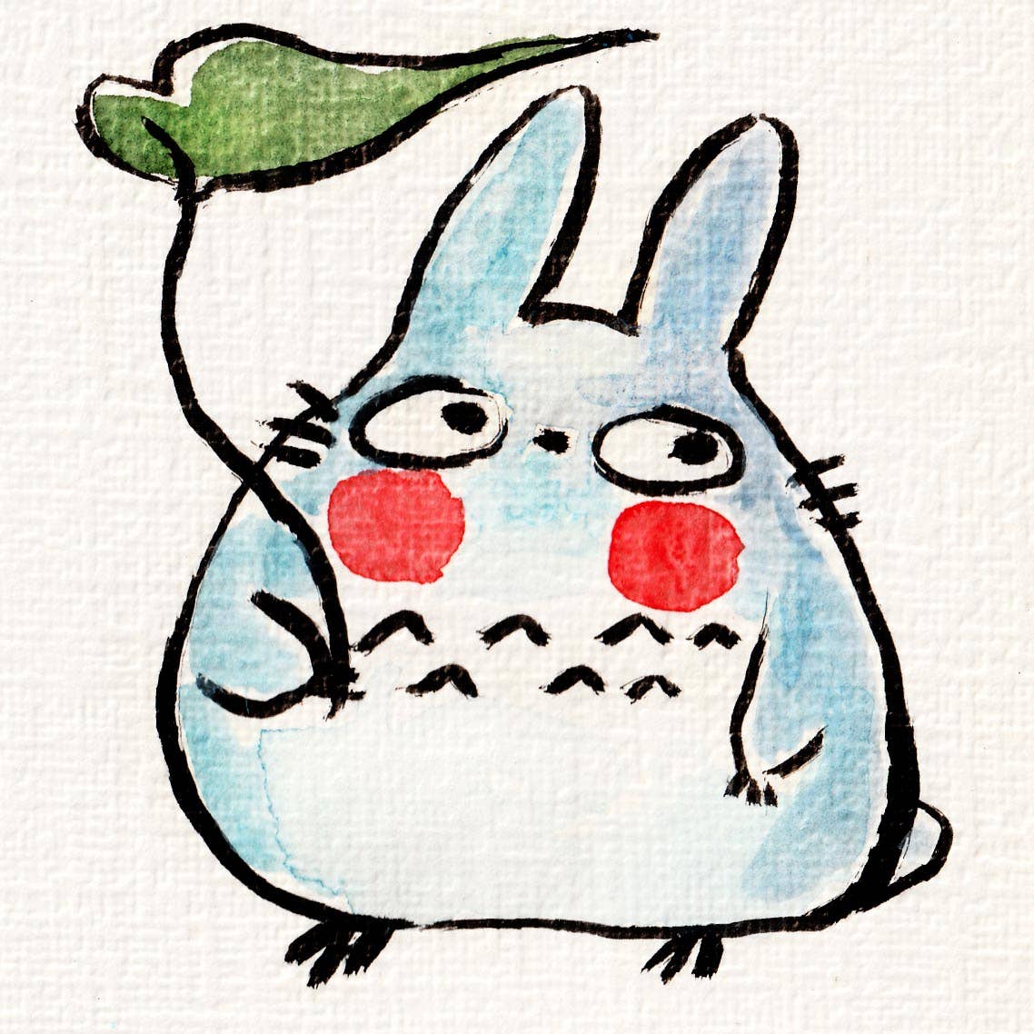 Lil' Blue Totoro Mini Print | Rebekah Evans (NC)