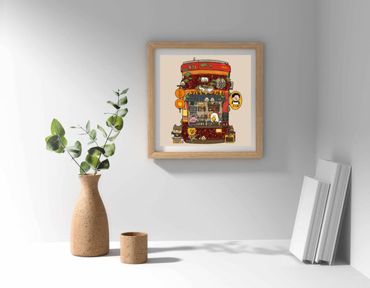Chili Crisp Noodle Shop Art Print | Sushiboiiiyy (CAN)
