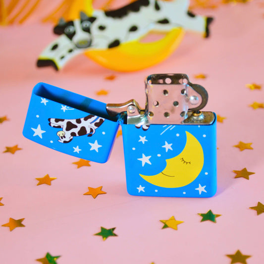 Cow Over The Moon Refillable Lighter | The Peach Fuzz (CA)