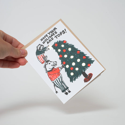 Tops Holiday Tree Letterpress Christmas Card | Egg Press (OR)