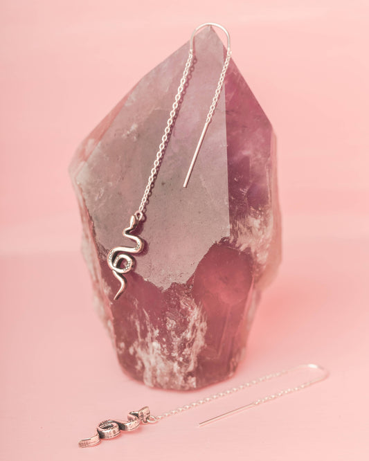 Celestial Snake Threader Earrings | Mineral and Matter (UT)