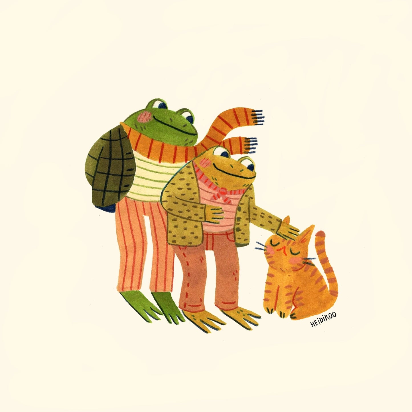 Frog + Toad + Cat Art Print| Heidi Moreno (CA)