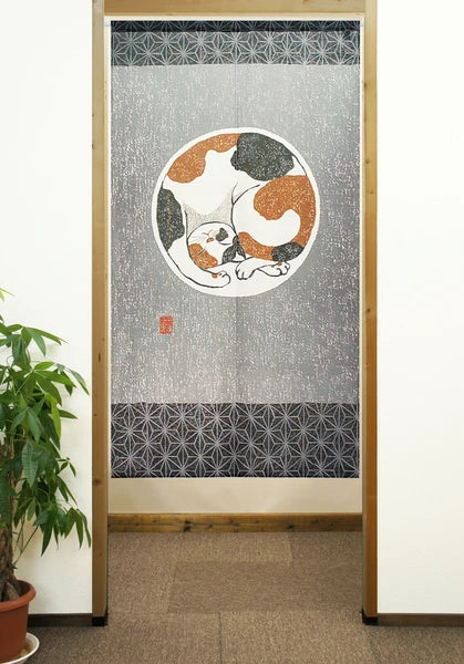 Sleepy Cat Noren Curtain (Japan)