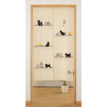 Load image into Gallery viewer, Embroidered Black Cat Noren Curtain | Narumi (Japan)