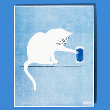 Load image into Gallery viewer, Water Glass Cat Art Print | Bromstad Printing Co. (VA)