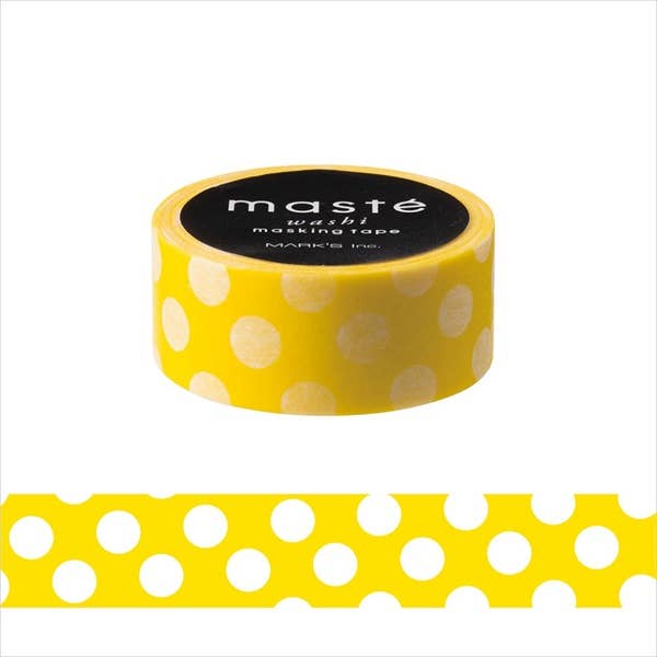 Masté Washi Masking Tape | Yellow Dot | Mark's Inc (Japan)