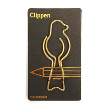 Load image into Gallery viewer, Bird Pen Holder Clip | Gold | Peleg Design(Japan)