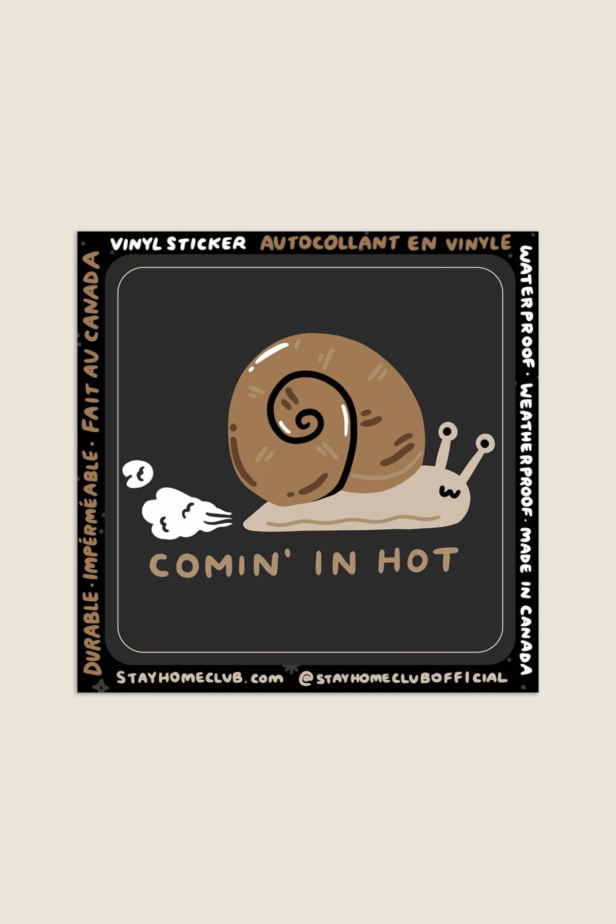 Comin’ In Hot Vinyl Sticker | Stay Home Club (CA)
