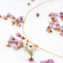 Load image into Gallery viewer, Tiny George Cat Head Necklace | Peter and June (CA)