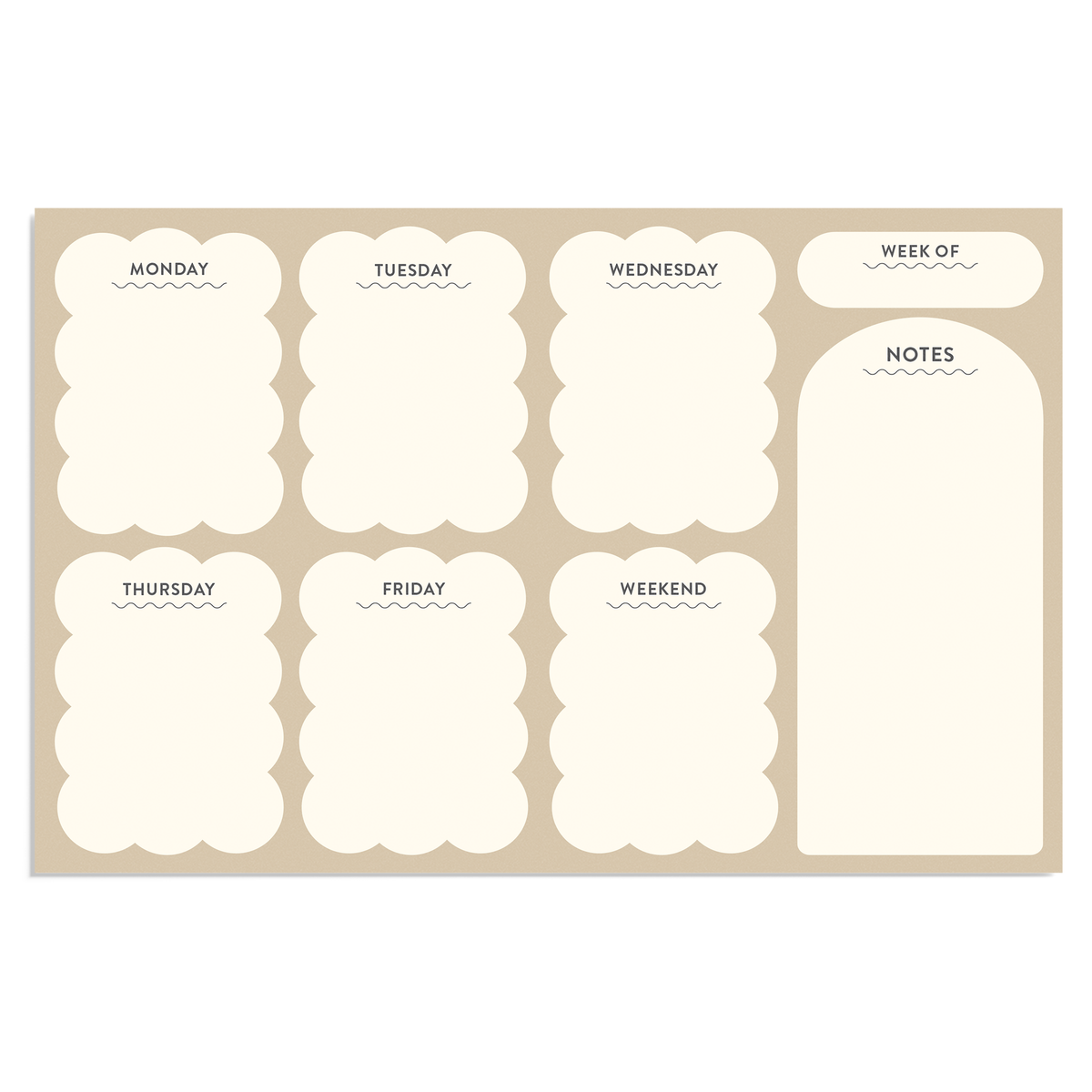 Weekly Notepad | Neutral Shapes | Paper + Craft Pantry (TX)