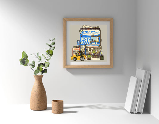 Pocari Pawson Konbini Art Print | Sushiboiiiyy (CAN)