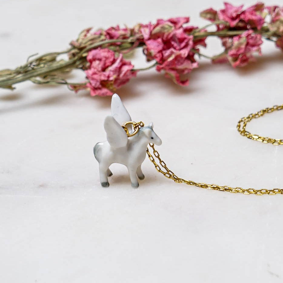 Tiny Pegasus Necklace | Peter and June (CA)