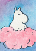 Load image into Gallery viewer, Moomin on a Cloud Mini Print | Rebekah Evans (NC)
