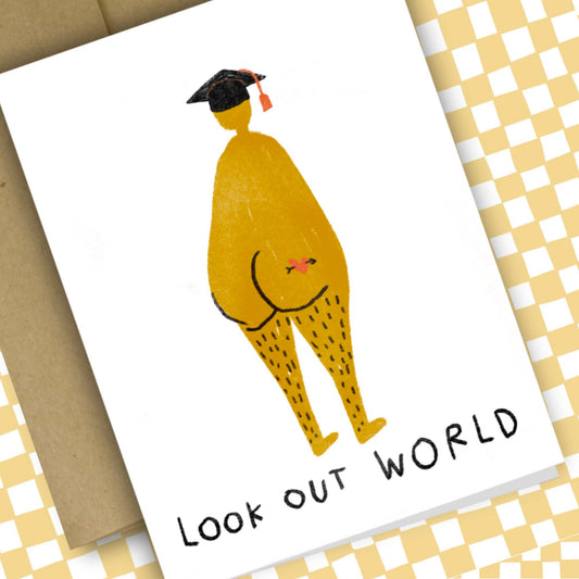 LOOK OUT WORLD Greeting Card | Rani Ban Co (NY)