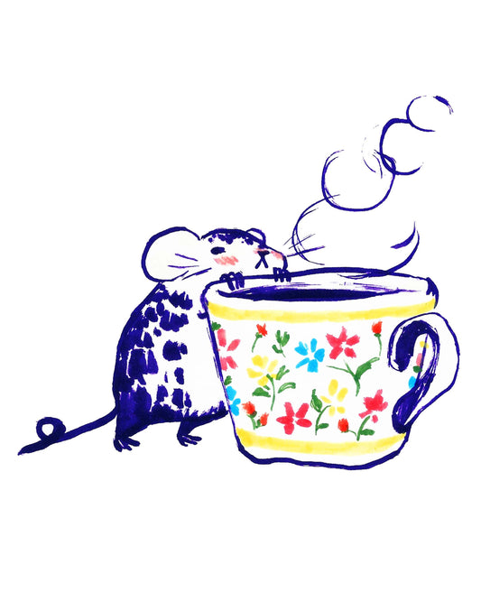 Mouse & Teacup Art Print | Rebekah Evans (NC)