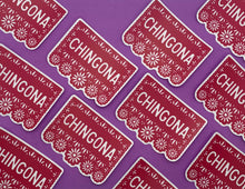 Load image into Gallery viewer, CHINGONA Papel Picado Vinyl Sticker | Kalaka Tx (TX)