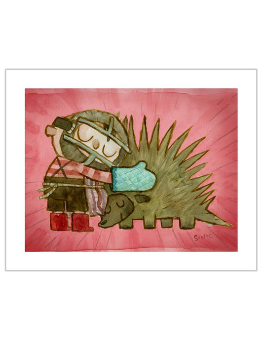 Spiky Hug Art Print | Scott C (CA)