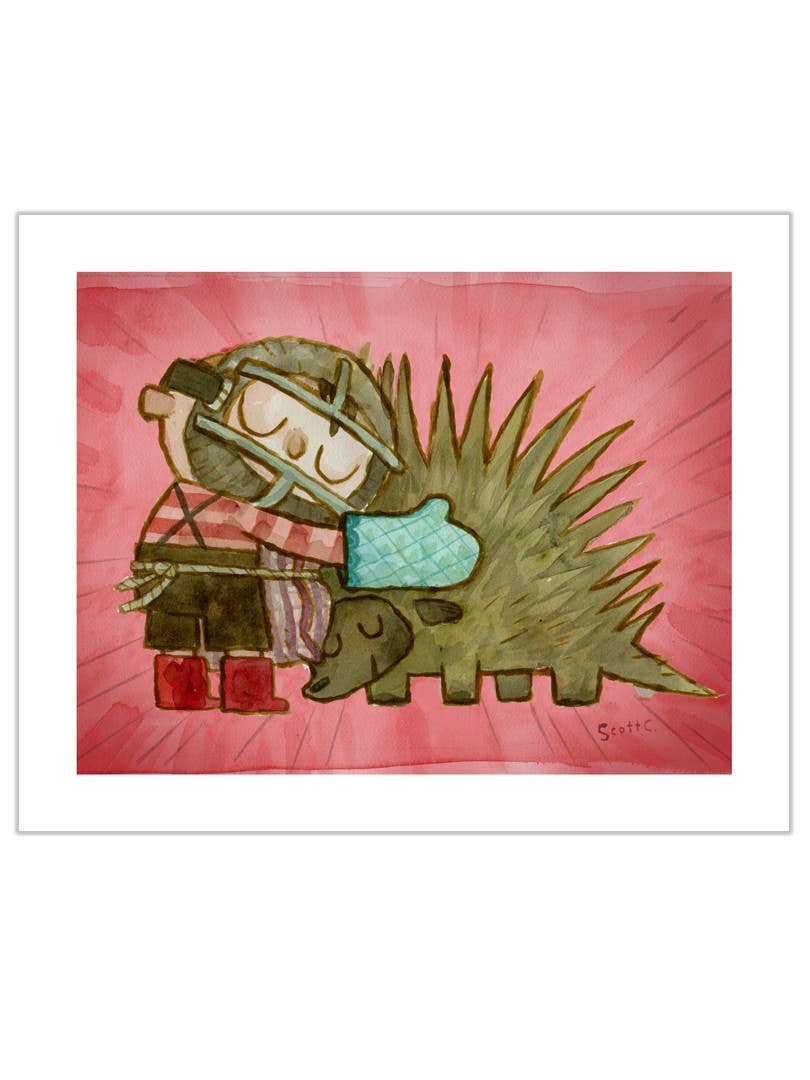 Spiky Hug Art Print | Scott C (CA)