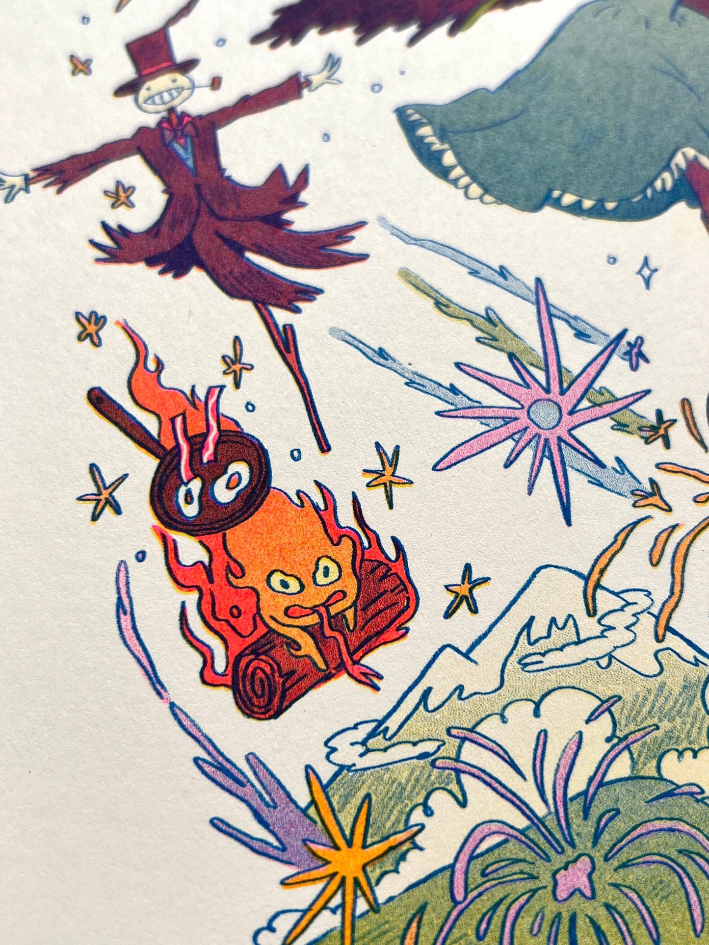 Howl's Moving Castle Riso Print (Small) | Natalie Andrewson (CA)