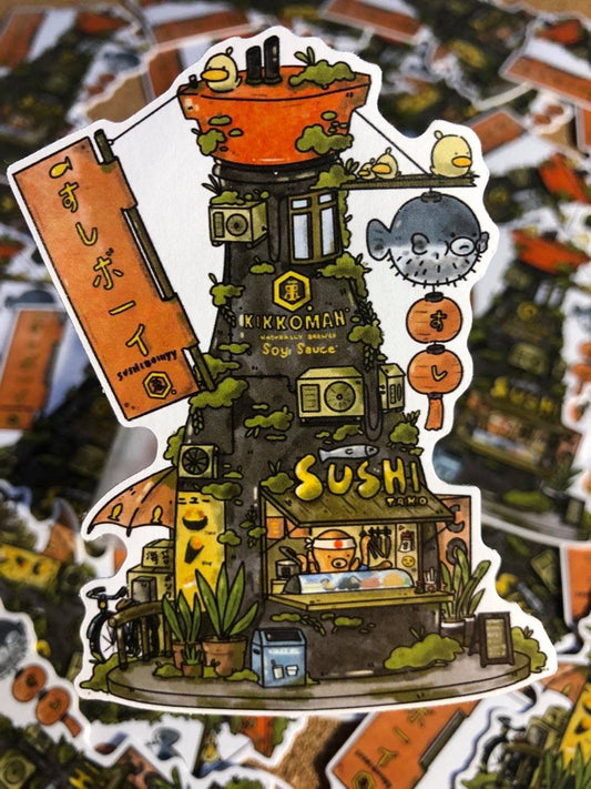 Soy Sauce Sushi Store Vinyl Sticker | Sushiboiiiyy (Canada)