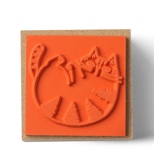 Curled Up Cat Stamp | Decole (Japan)