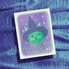 Load image into Gallery viewer, Birthday Witch - Risograph Card | Bromstad Printing Co. (VA)