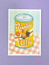 Load image into Gallery viewer, A5 Rooster's Roast Coffee tin Print | Jacqueline Colley (UK)