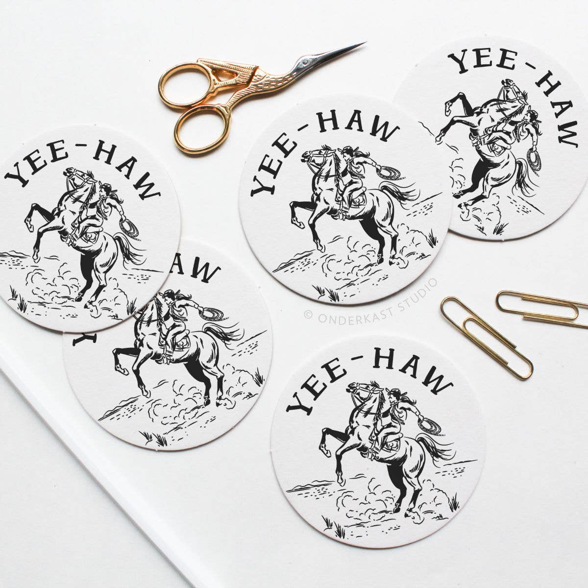 Yeehaw Cowgirl Coaster Set | Onderkast Studio (TX)