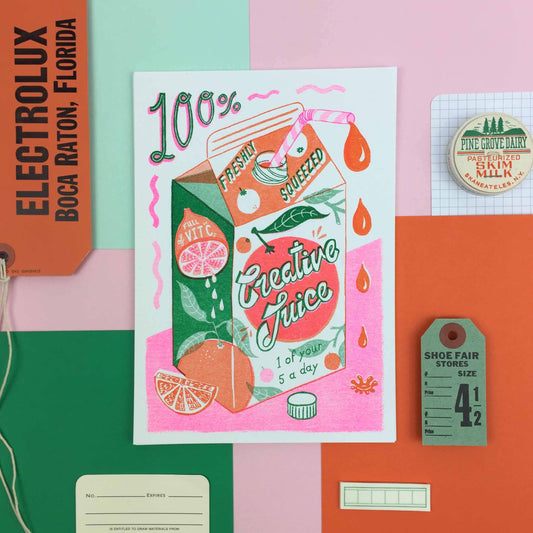 Creative Juice A5 Risograph Print | Jacqueline Colley (UK)