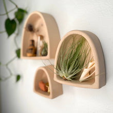 Load image into Gallery viewer, Cement Arch of Inspiration Floating Shelves | Sand | The Minimalist Ceramist (CA)