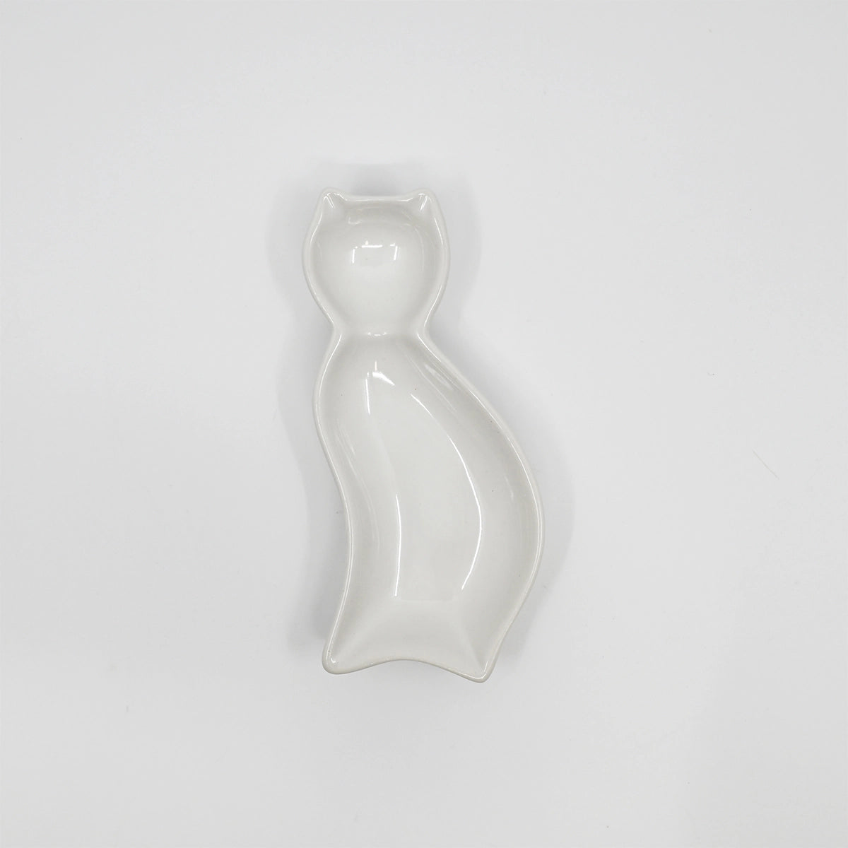 Cat Shaped Porcelain Sauce Dish | White | (Japan)