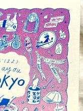 Load image into Gallery viewer, Travel Card Series Tokyo Risograph Print | Natalie Andrewson (CA)