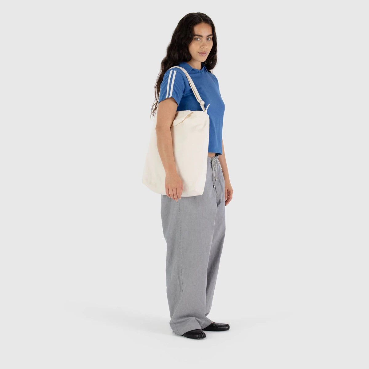 Zip Duck Bag | Vertical | Natural Canvas | Baggu (Ca)