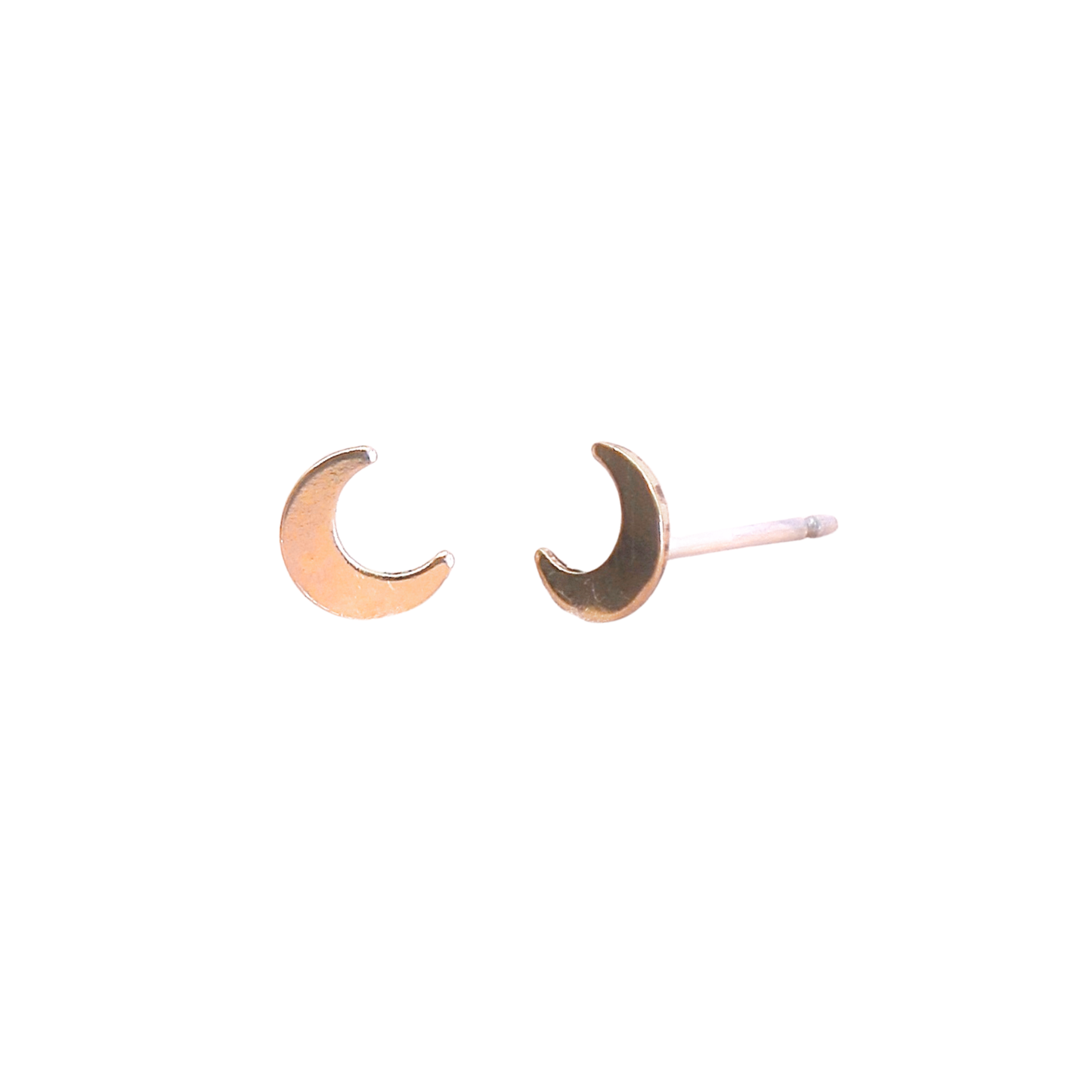 Crescent Moon Tiny Stud Earrings | Mineral and Matter (UT)