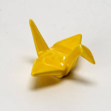 Load image into Gallery viewer, Origami Crane Ceramic Chopstick Rest – Yellow