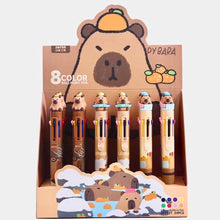 Load image into Gallery viewer, Capybara 8-Color Retractable Ball Pen | Sofun (CN)