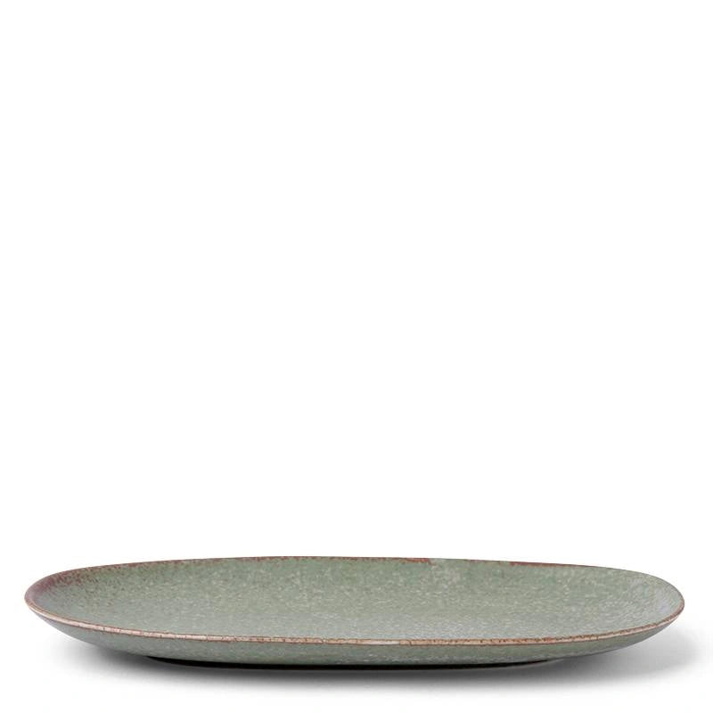 Terra Green Oblong Plate (Japan)